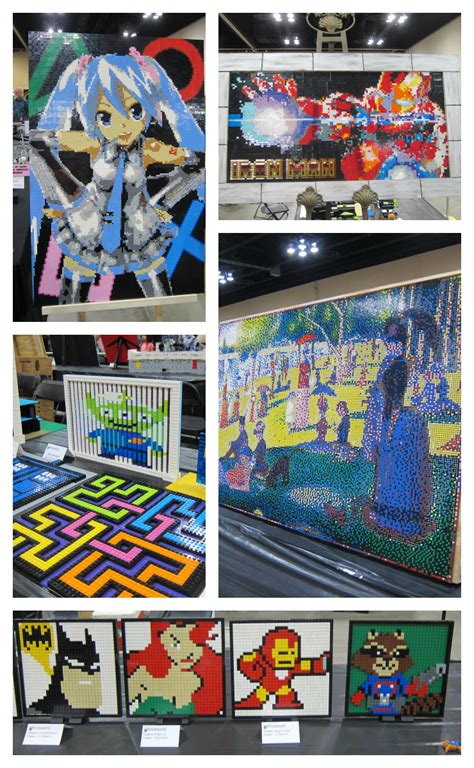 Lego Mosaics At The Brickworld Convention Art Is Basic An