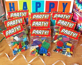 Lego Party Favor Bag Minifigure Building Brick Birthday Gift Goody Bag