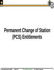 Lesson 07 Permanent Change Of Station Pptx Permanent Change Of Station Pcs Entitlements U S