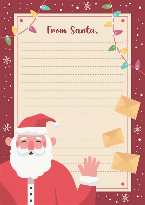 Free Letter from Santa Printable Template for Kids