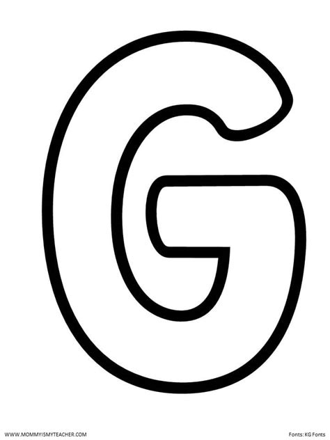 Fun Letter G Printable for Kids Learning Alphabet