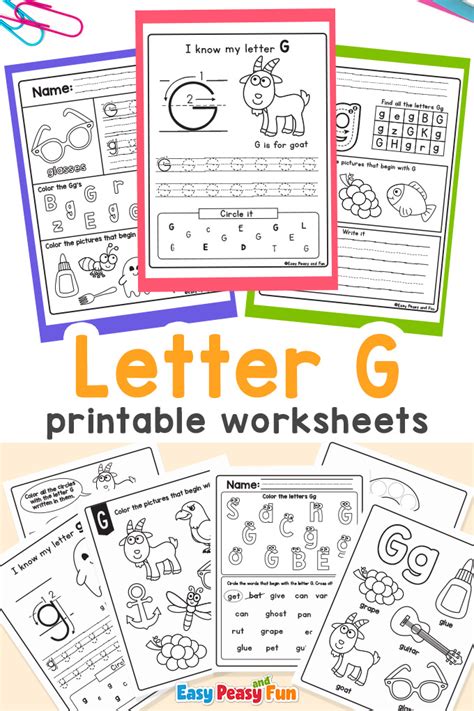 Letter G Worksheets For Preschool And Kindergarten Easy Peasy And Fun