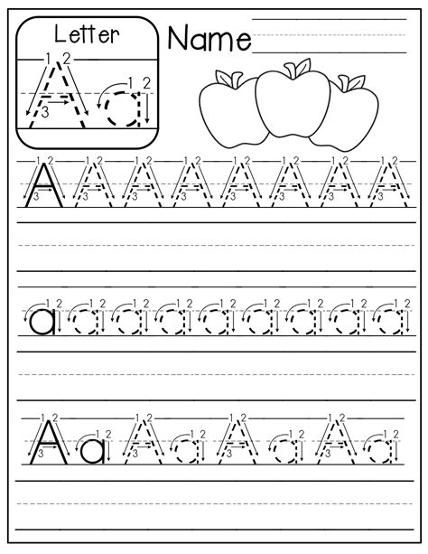 Letter Handwriting Practice For Kindergarten