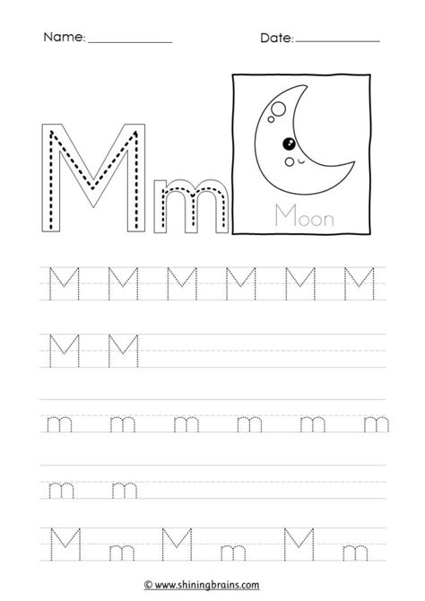 Letter M Worksheet Kindergarten Lesson Plans Worksheets For Free Tracing Math Lexandlearn