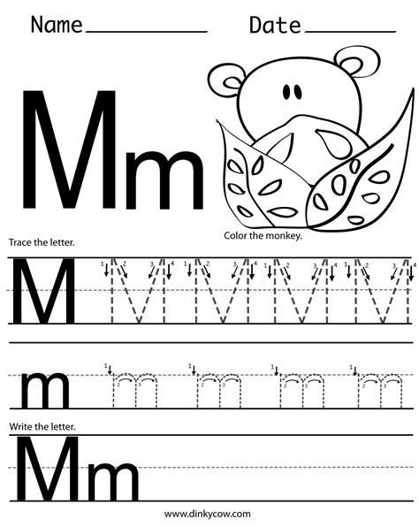 Letter M Worksheets For Preschool