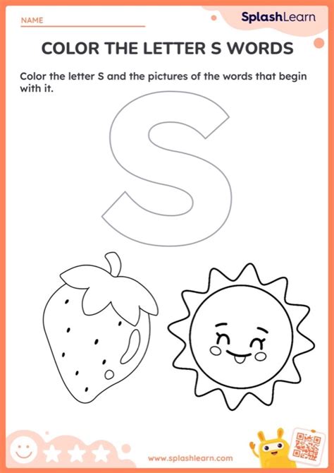 Letter S Worksheets For Kids Online Splashlearn