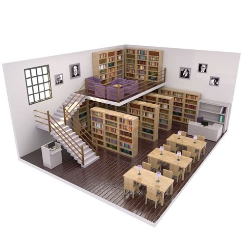 Library Version 3D Model