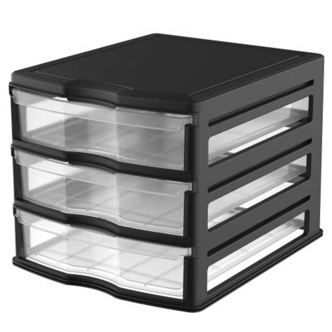 Life Story 3 Drawer Stackable Shelf Organizer Plastic Storage Drawers