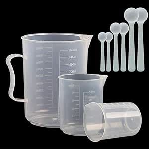 Lifreer 3Pcs Measuring Cups Measuring Jugs 50Ml 100Ml 1000Ml And