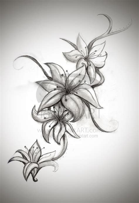 Lily Tattoo Design By Bellarexi On Deviantart