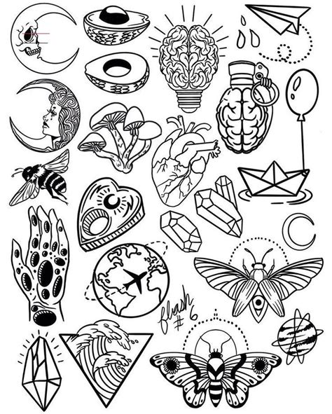 Linework Tattoo Flash Sheets