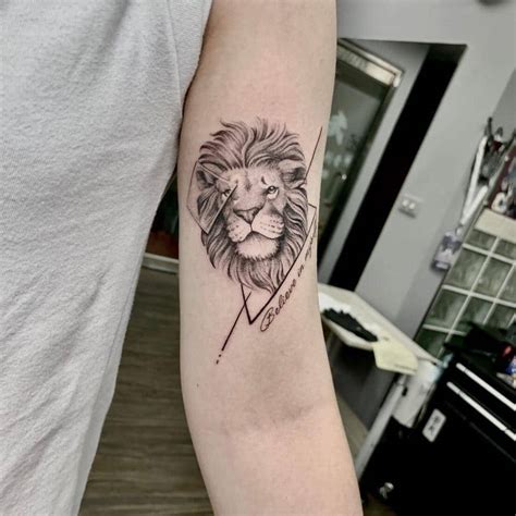 Lion Tattoo On Arm Small