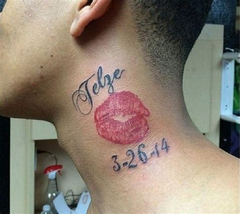 Lip Tattoo On Neck Meaning Digging The Hidden Secrets Lip Print