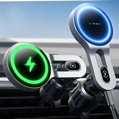 Lisen For Magsafe Car Mount Charger 15W Wireless Charger For Car