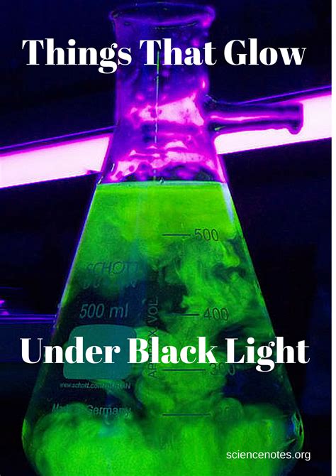 List Of Things That Glow Under Black Light Science Notes And Projects