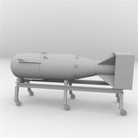 Little Boy Atomic Bomb Nuke Display Base 3D Printer Model Free