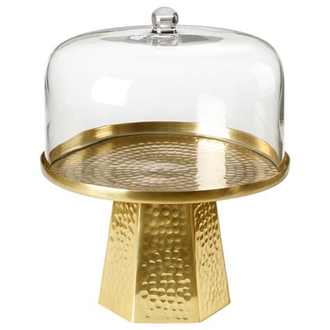 Ljuv Cake Stand With Lid Gold Colour Ikea