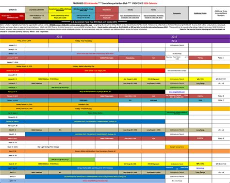 Long Range Training Calendar Template Dyane Yasmin