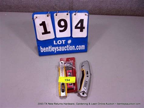 Lot 2 Dewalt Box Cutters Husky Box Cutter Bentley Associates Llc