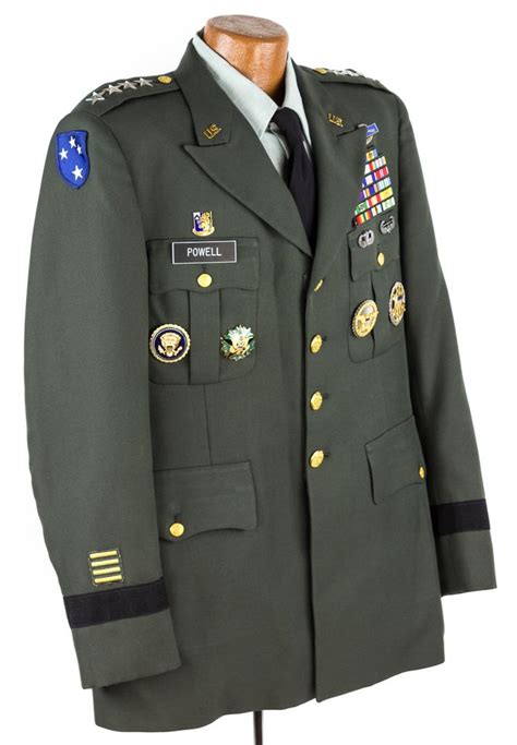 Lot Gen Colin Powell S Original General Uniform With Stars Sleeve Patches And Name Tag