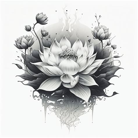 Lotus Flower Drawing Tattoo