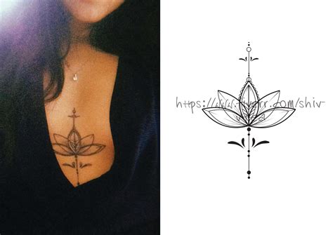 Lotus Flower Tattoo on Sternum: Meaning and Design Ideas