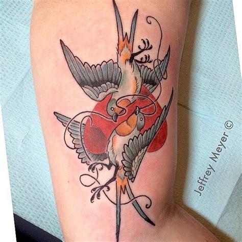 Lovebirds Tattoo By Jeff Meyer At Unbreakable Tattoo In Los Angeles