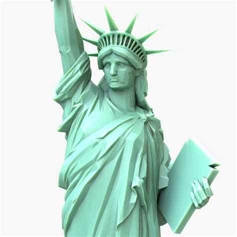 Low Poly Statue Of Liberty 3D Model 9 Fbx Obj Max Free3d