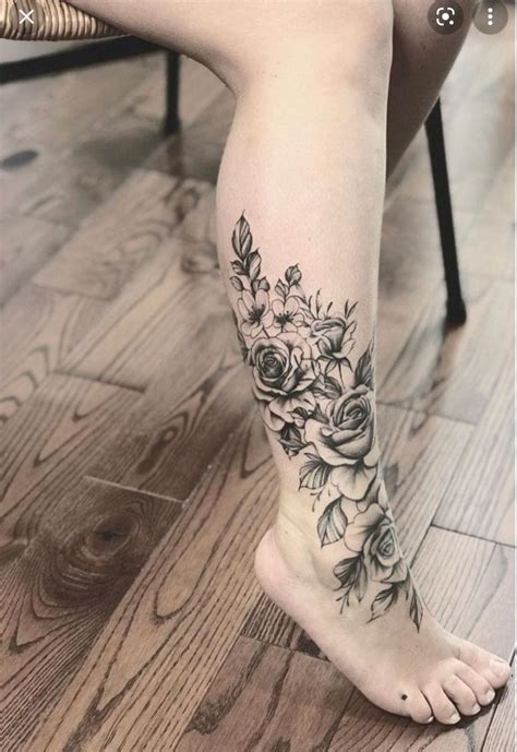 Lower Leg Tattoo Flower Leg Tattoos Lower Leg Tattoos Calf Tattoo