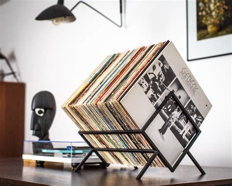 Lp Storage Records Stand Display For Vinyls Listen Etsy