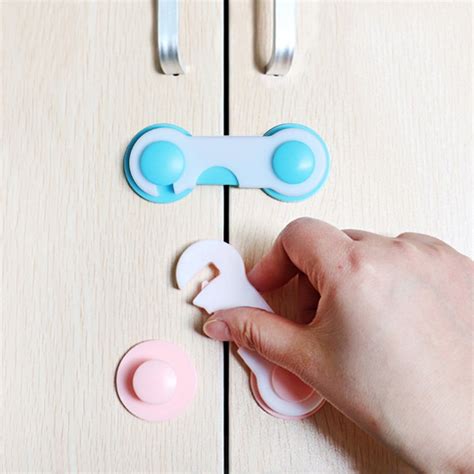 Ludlz Plastic Sliding Cabinet Locks Baby Proofing Cabinets With