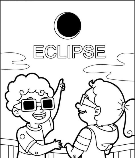 Lunar Eclipse Coloring Pages