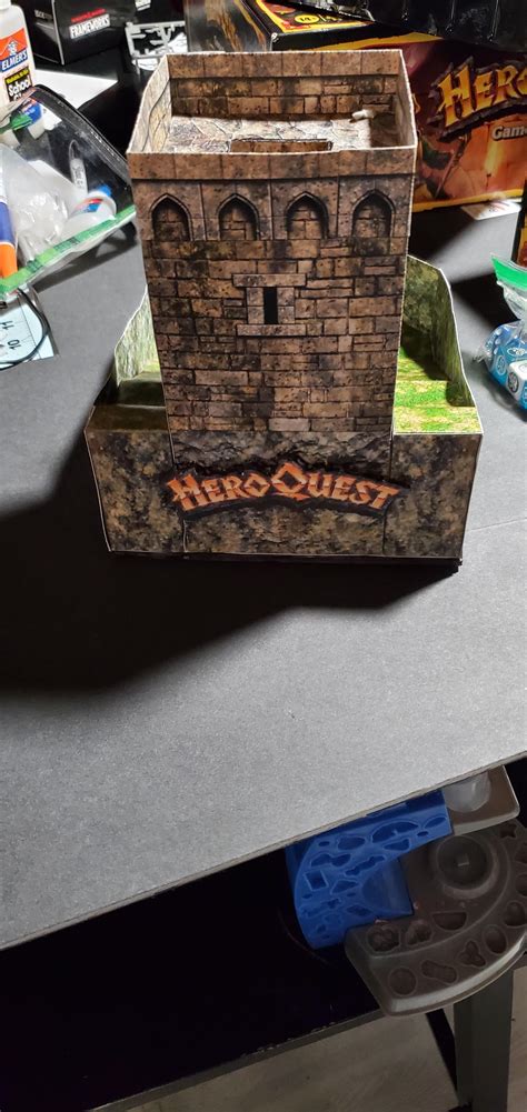 Made A Dice Tower Using Papercraft R Heroquest