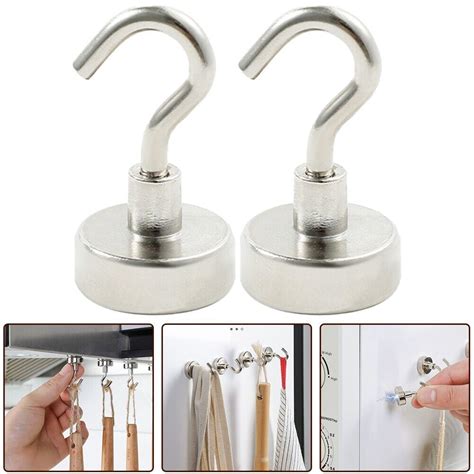 Magnetic Hooks With Strong Magnetic Force Organize And Hang Items With