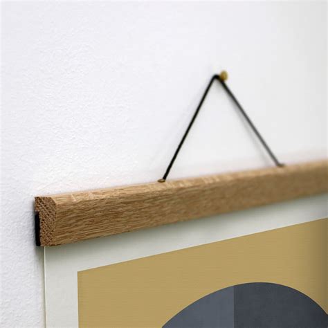 Magnetic Poster Hanger For A4 Or A3 Prints Wood Poster Hanger Magnetic