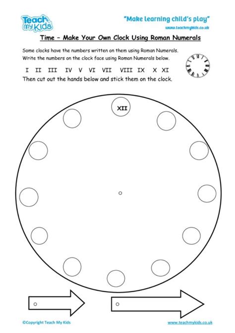 Make A Clock Using Roman Numerals Tmk Education