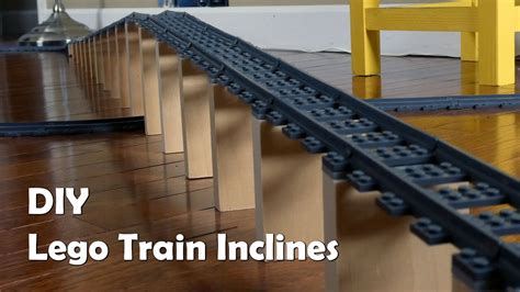 Make Lego Train Track Wooden Inclines Bridge Diy Youtube