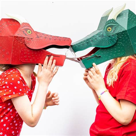 Make Your Own Fire Breathing Dragon Mask The Happy Days Co