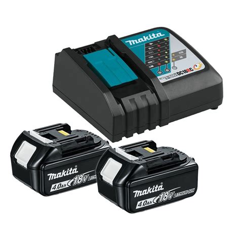 Makita 18V Lxt 4Ah Battery Amp Charger Kit Inc 2X 4 0Ah Batts Amp Dc18rc Charger Power Tool World