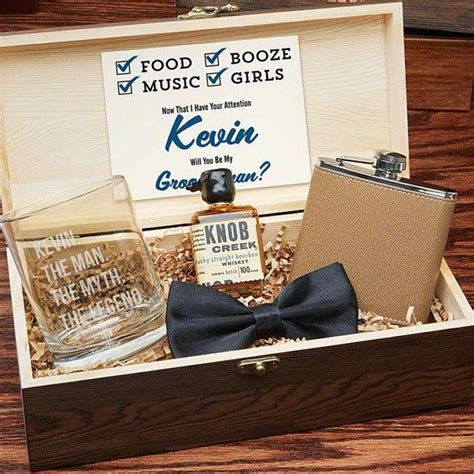 Man The Myth Personalized Groomsmen Gift Box Set Groomsmen Gifts Personalized Groomsmen Gift