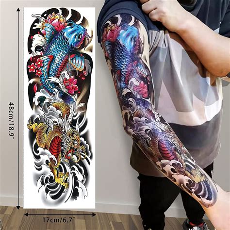 Man With Half Sleeve Koi Dragon Tattoo Design Koi Dragon Tattoo Dragon