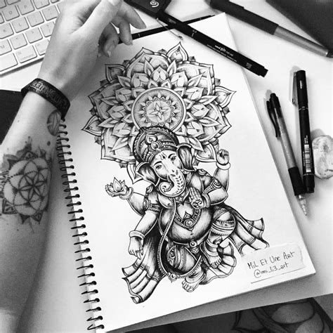 Mandala Ganesha Tattoo Designs with Spiritual Significance