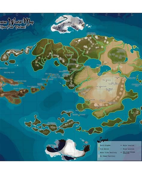 Map Of Avatar The Last Airbender World In Real Life Honmouse