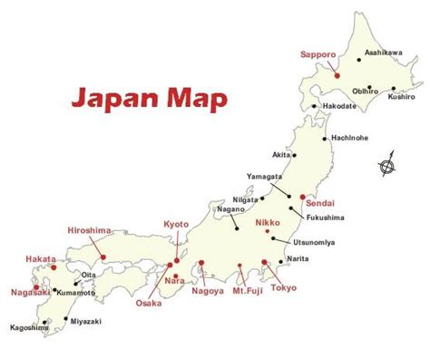 5 Free Printable Maps of Japan