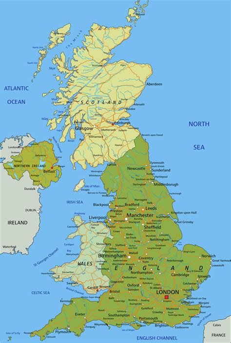 Map Of The Uk Printable Prntbl Concejomunicipaldechinu Gov Co