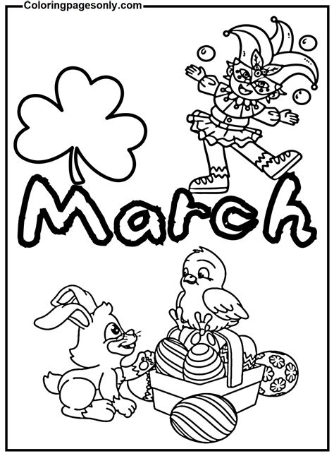 March Coloring Pages To Download And Print For Free