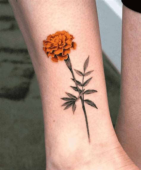 Marigold Tattoo Designs: Symbolism and Beautiful Ideas