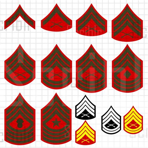 Marine Corps Ranks Svg