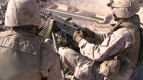 Marines Firing M2 50 Caliber Machine Editorial Video 13307659C