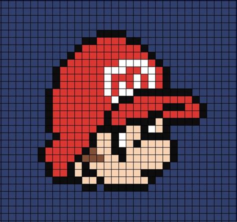 Mario Pixel Art 16X16 Backgroundiphoneglitter